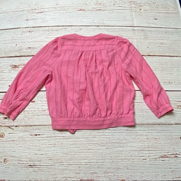 Madewell Pink Wrap Top in Cecilia Stripe Sz S - Picture 11 of 14